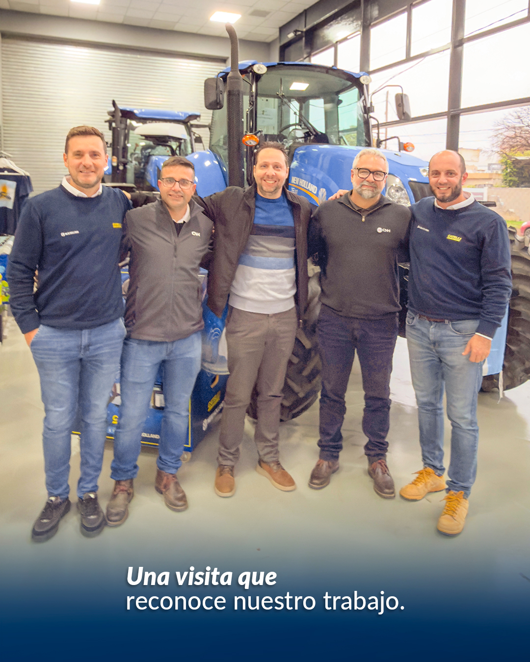 Referentes de CNH Brasil y Argentina visitan el servicio de posventa de Catelli