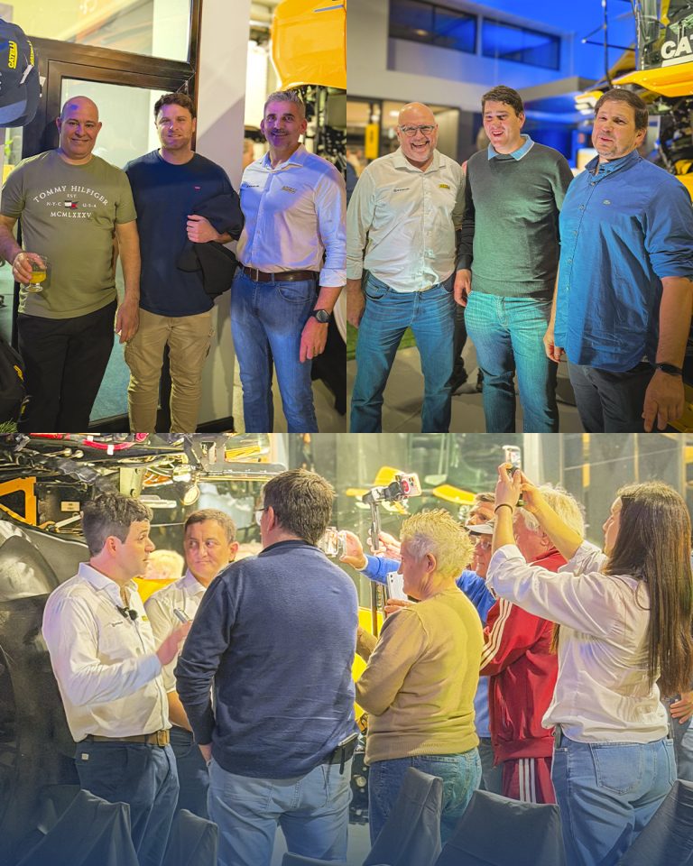 Productores conociendo de cerca la New Holland CR11